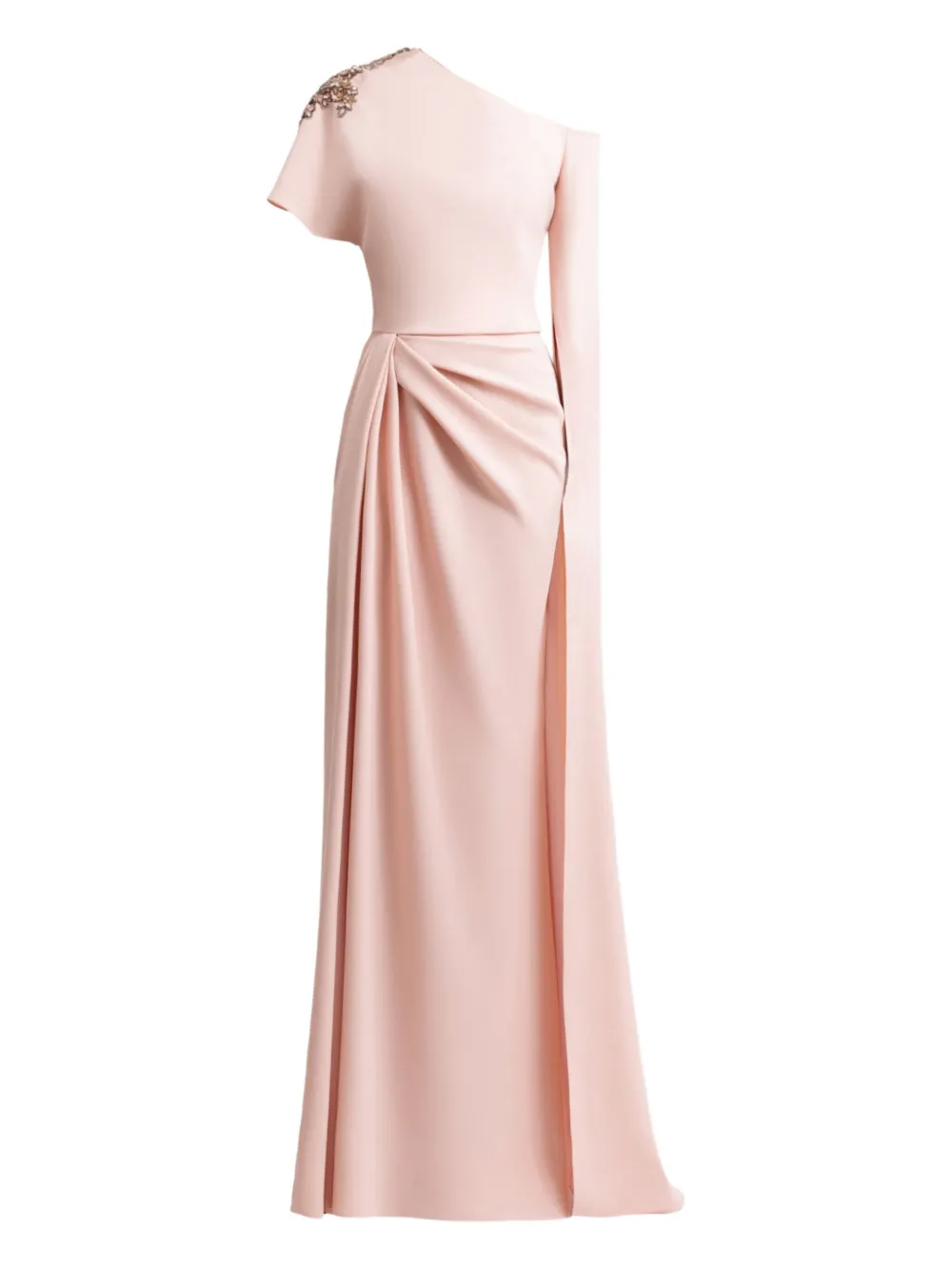 Gemy Maalouf asymmetrical-neckline draped dress - Rosa