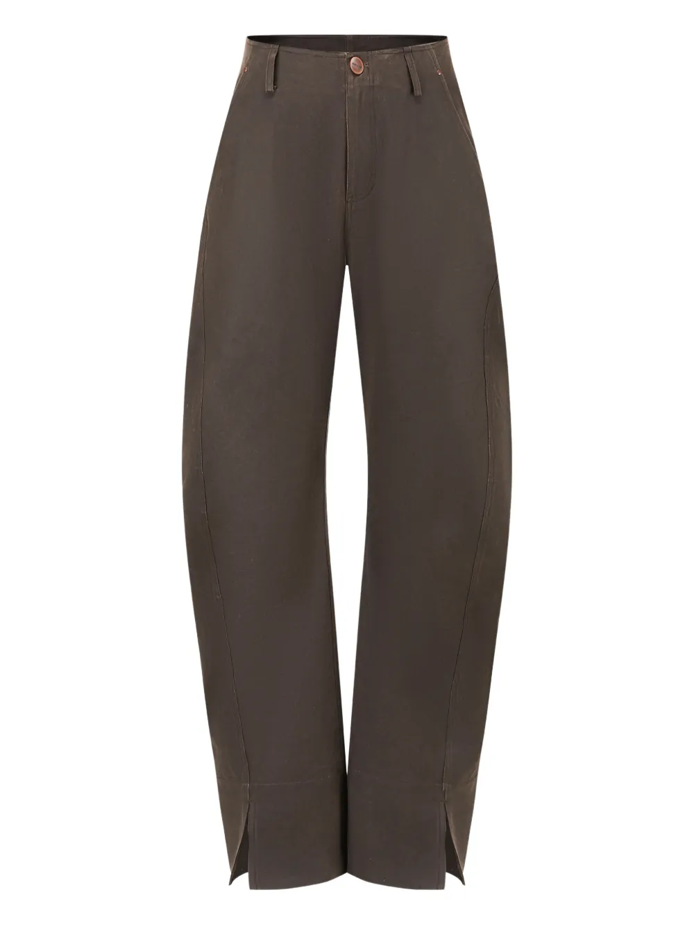 Oude Waag Split-hem Trousers In Brown