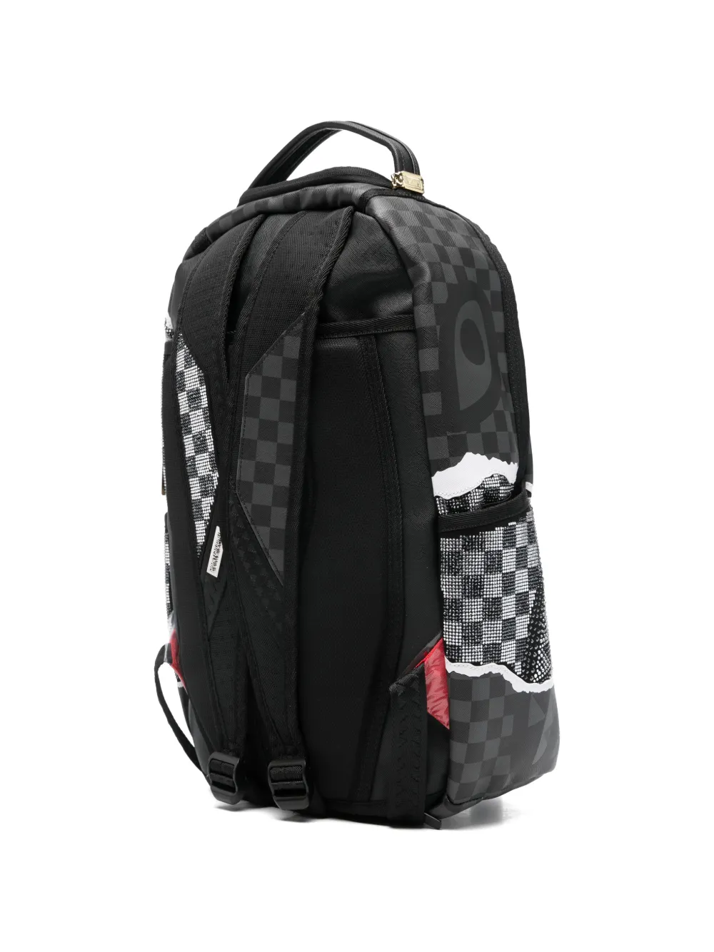 Sprayground Diamond Tear checkerboard-pattern backpack - Zwart
