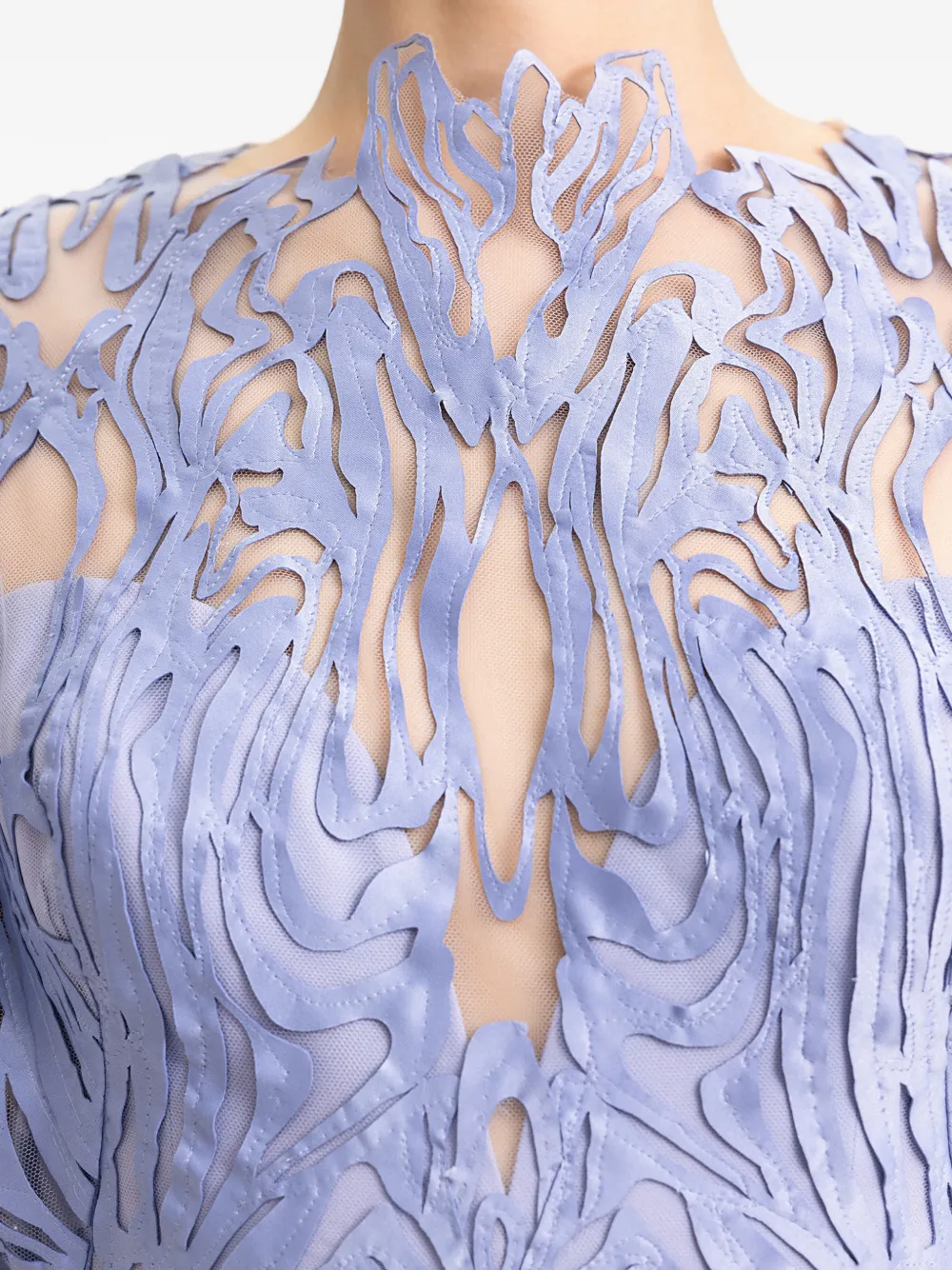 Gemy Maalouf Jurk met cropped mouwen Blauw