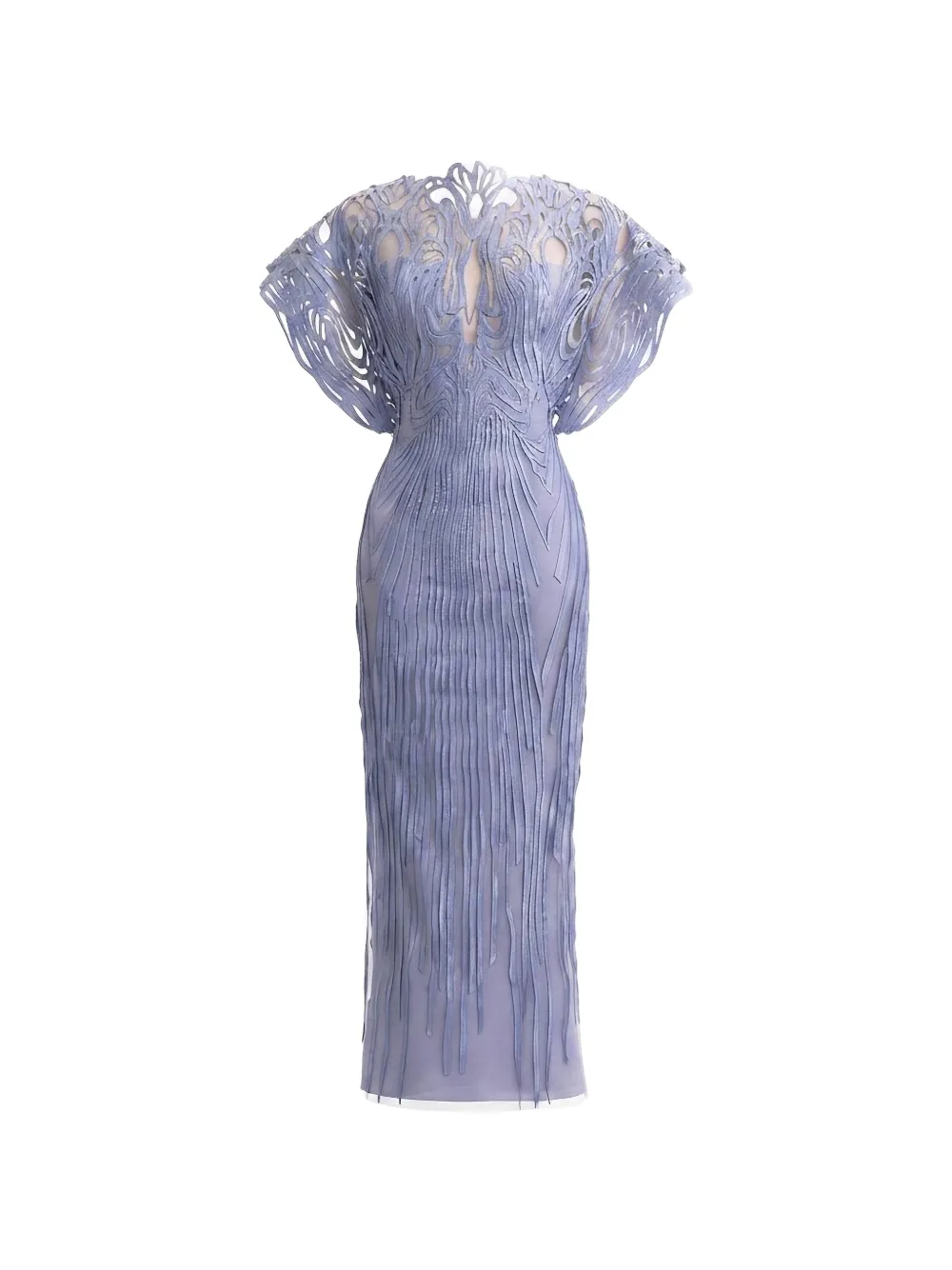 Gemy Maalouf Jurk met cropped mouwen Blauw