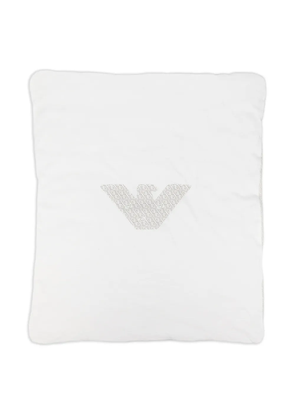 Emporio Armani Kids logo-print blanket - Bianco