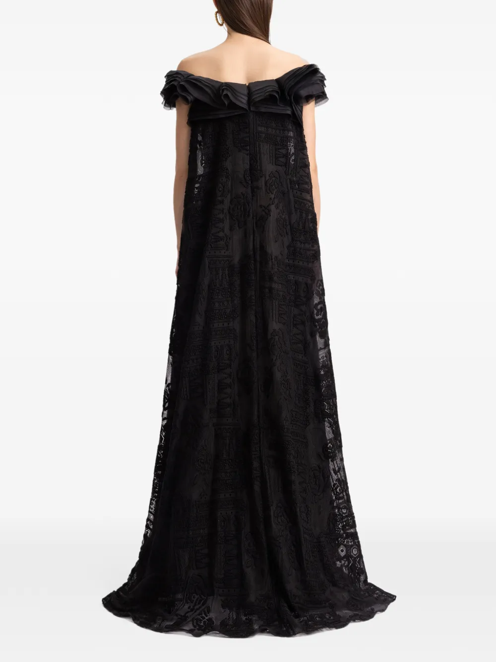 Gemy Maalouf Off-shoulder ruimvallende jurk Zwart
