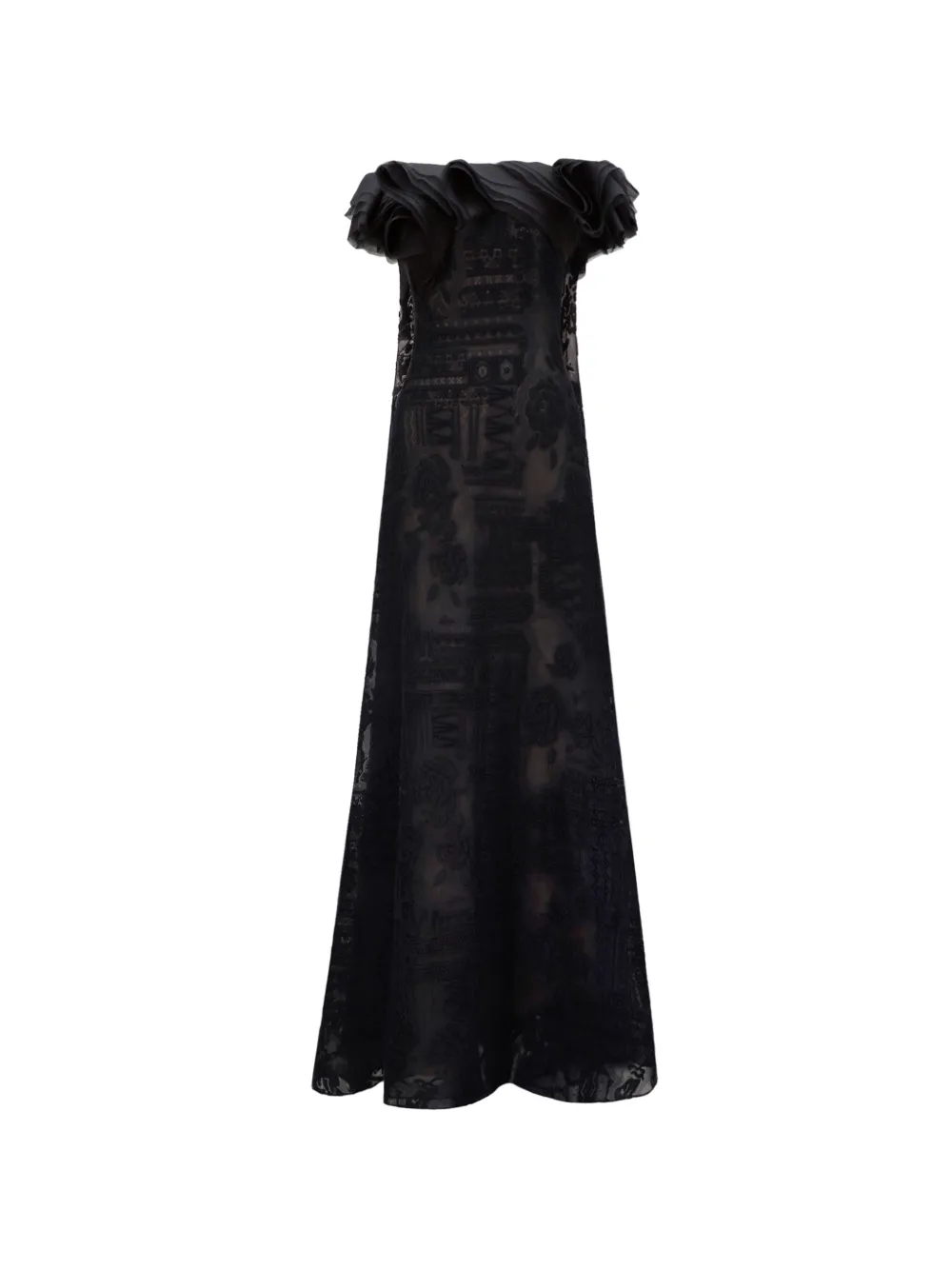 Gemy Maalouf off-shoulder loose-cut dress - Nero