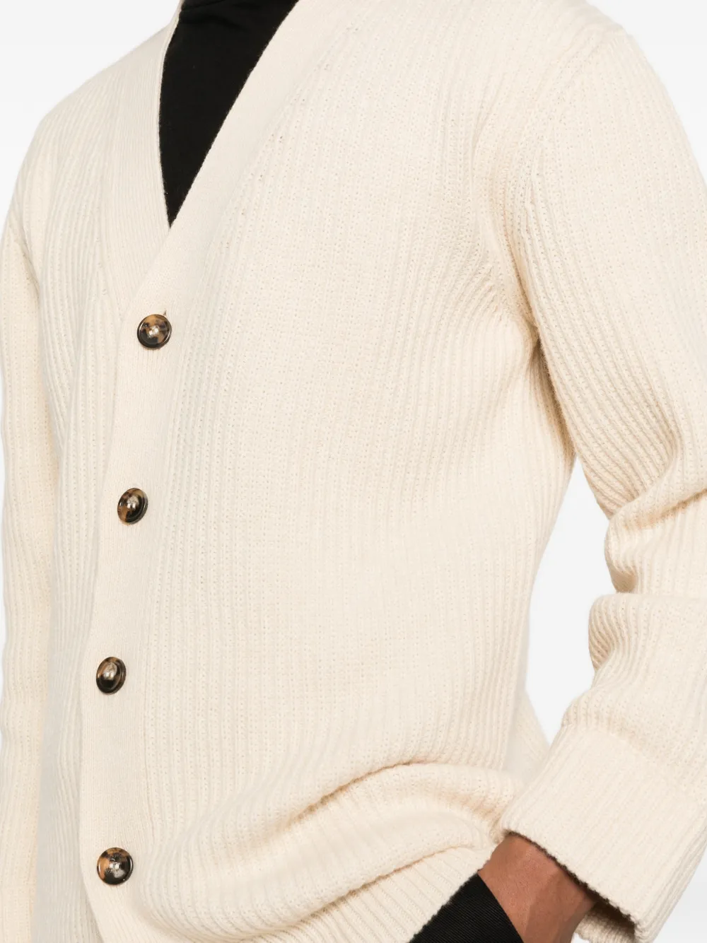 A.P.C. Vest met V-hals en knopen Beige