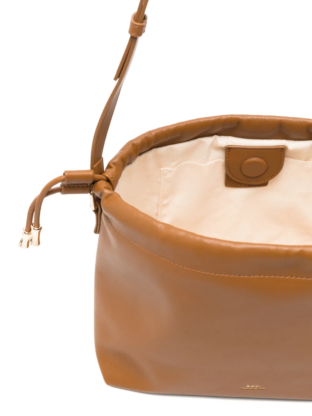 A.P.C. Ninon schoudertas met trekkoord Bruin