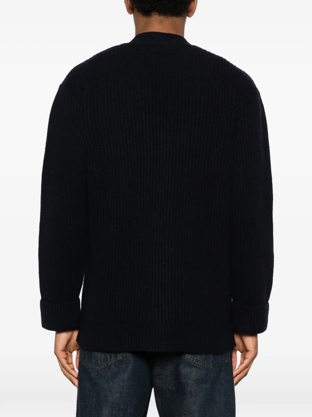 A.P.C. Vest met V-hals en knopen Blauw