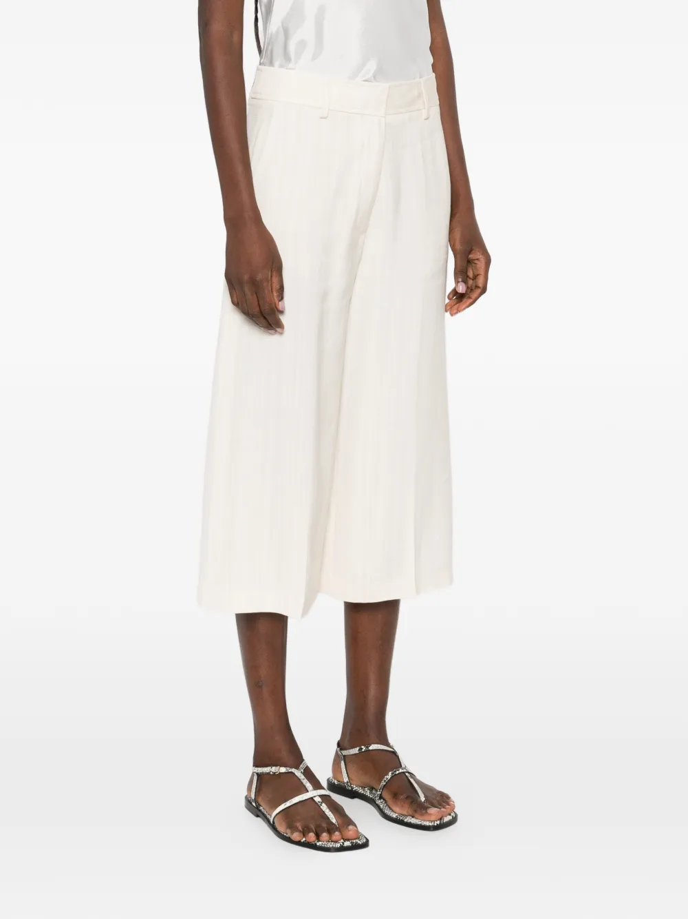 Forte Cropped broek Beige