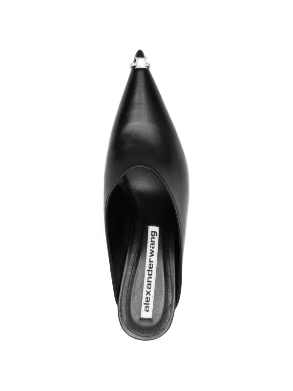 Alexander Wang Akilita Ring Mules In Leather 65mm | Black | FARFETCH