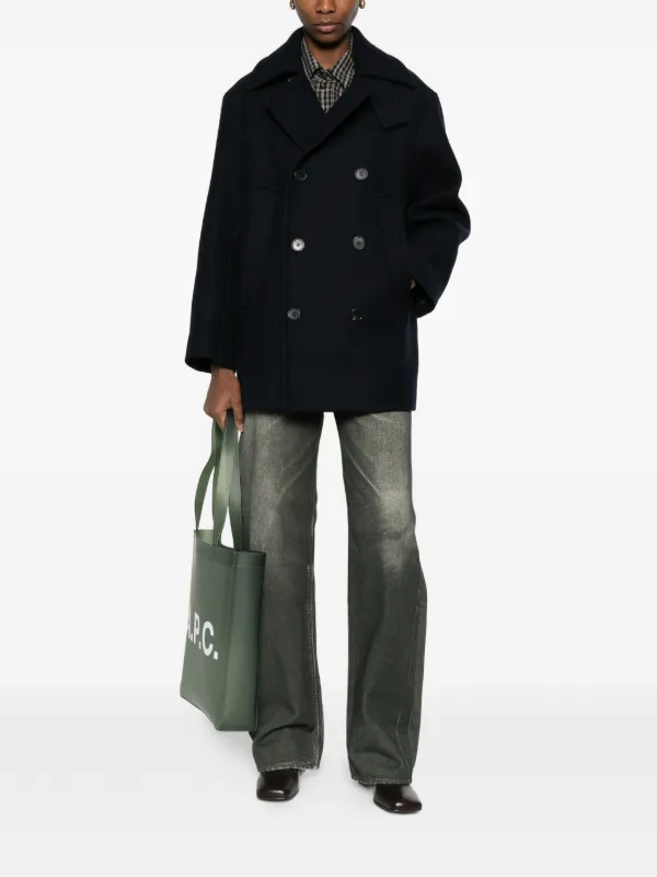 A.P.C. ボタンコート | ブルー | FARFETCH JP