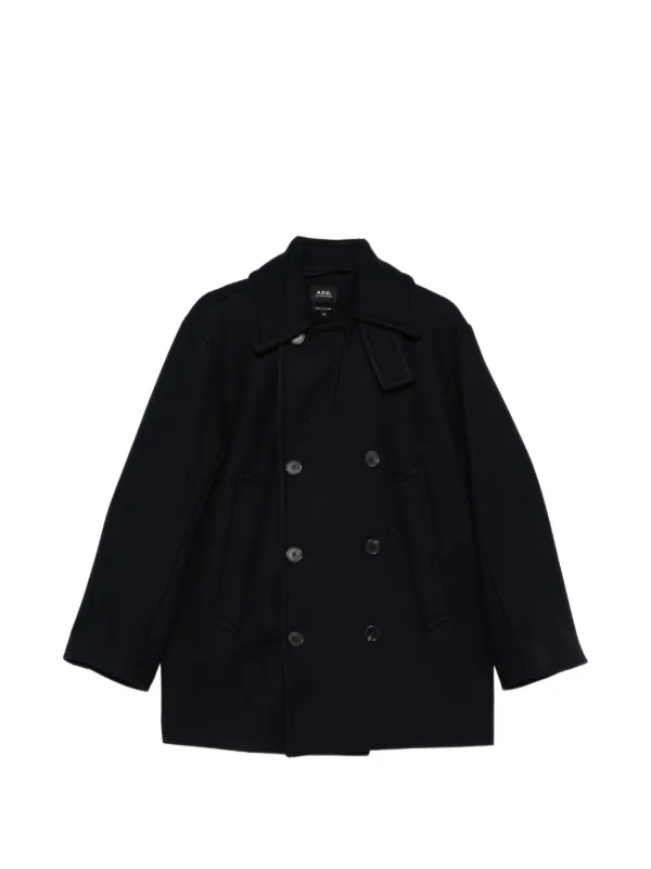 A.P.C. ボタンコート | ブルー | FARFETCH JP