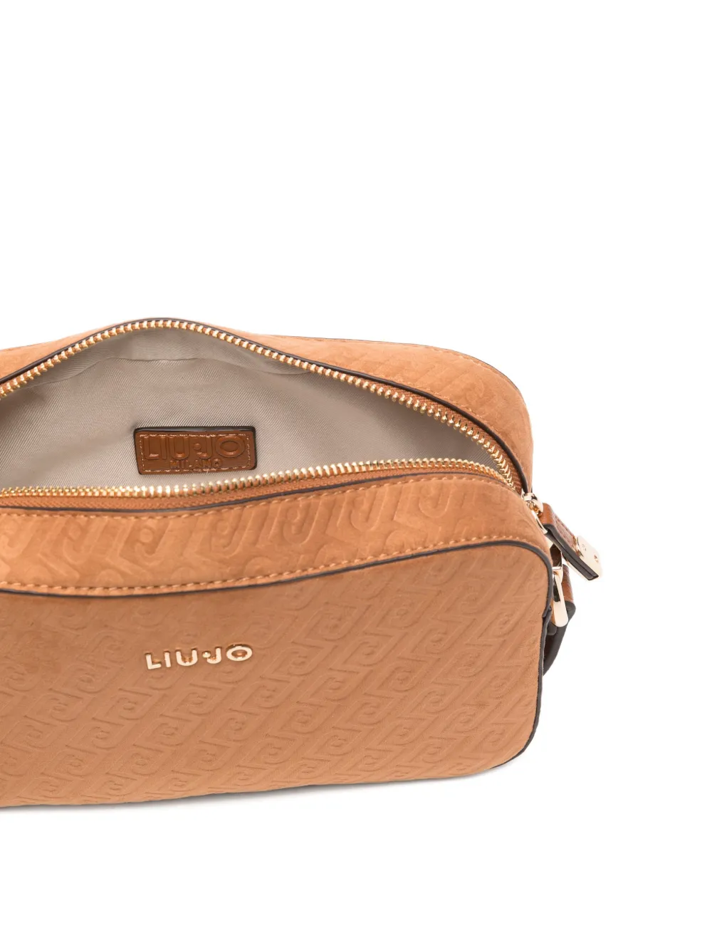 LIU JO Crossbodytas met logo-reliëf Bruin