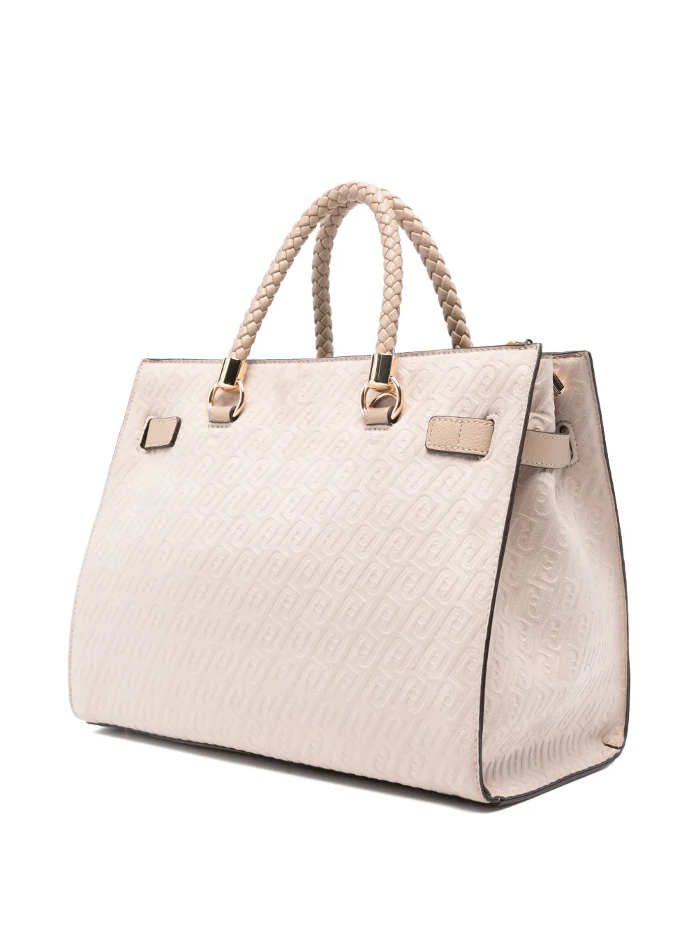 LIU JO Manhattan braided-handle tassel tote bag - Beige