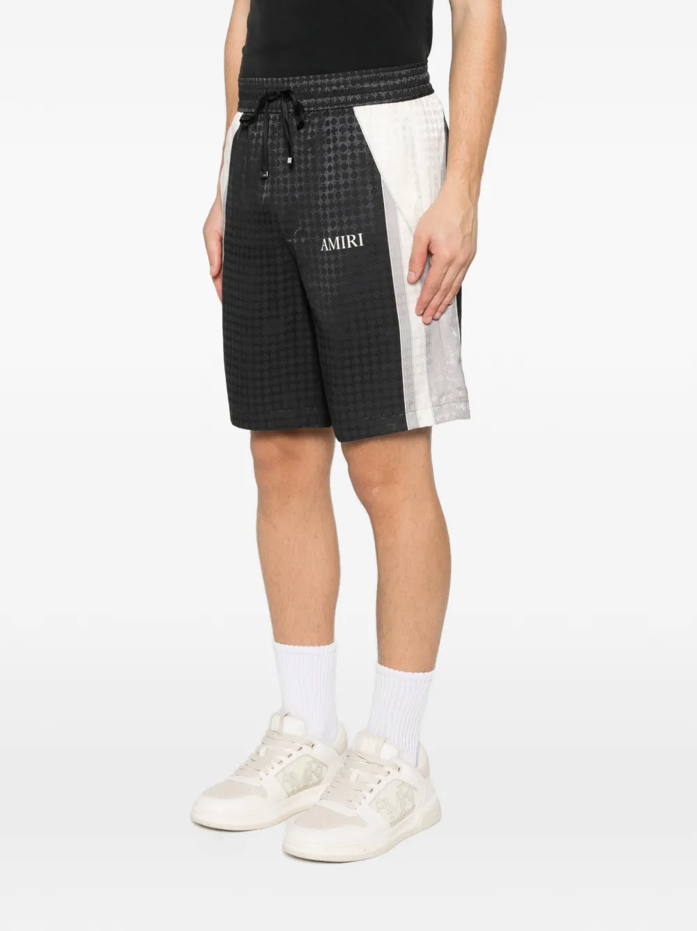  Amiri Ma Quad Drawstring Patterned Shorts - Black 