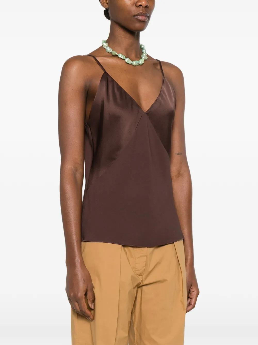  Forte Forte V-neck Top - Brown 