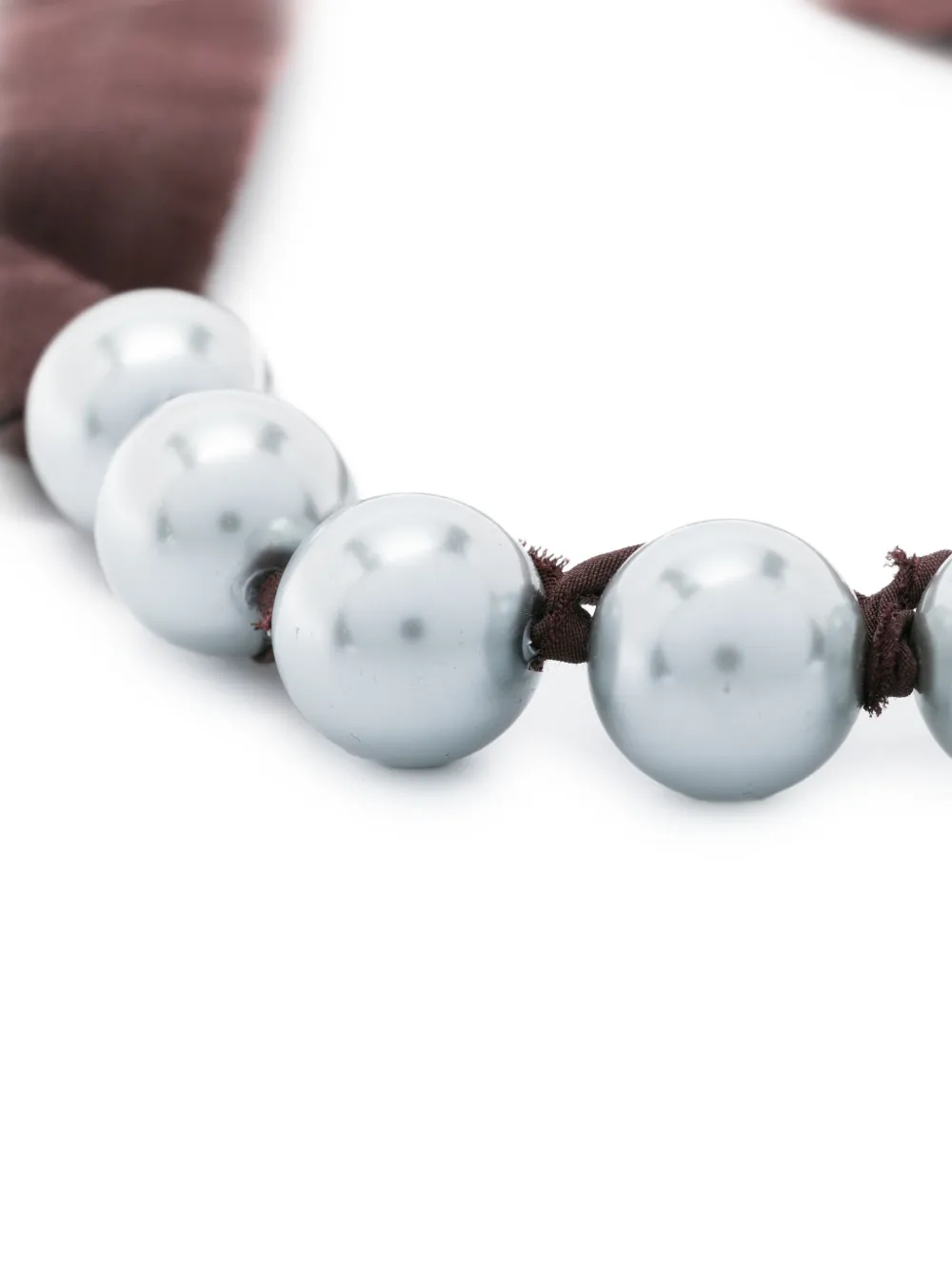  Forte Forte Pearl Bow Necklace - Silver 