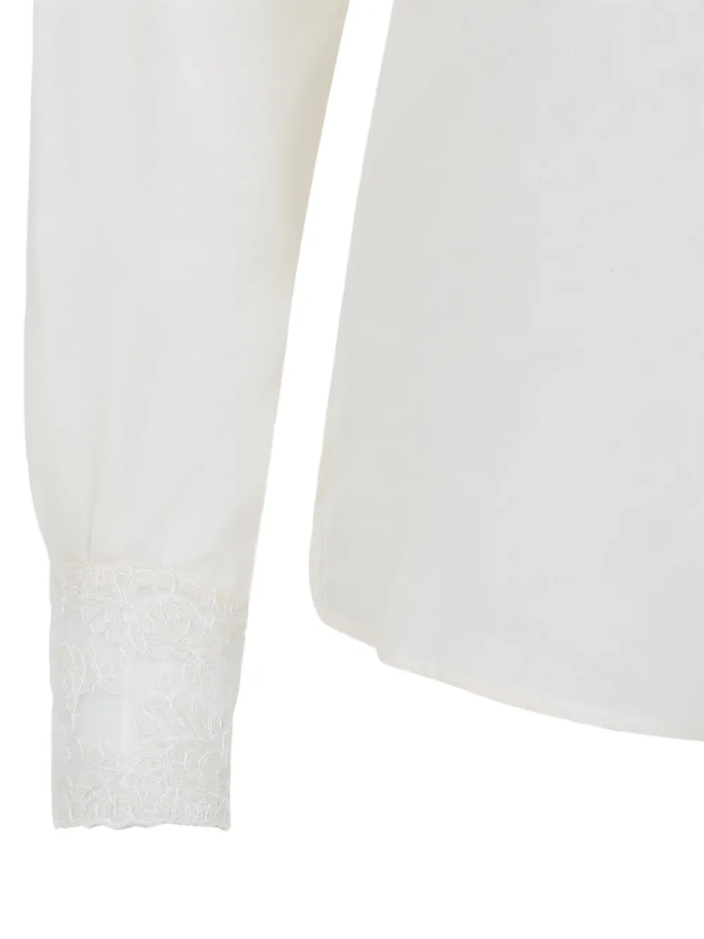 Ermanno Scervino Blouse met kanten detail en knopen Wit