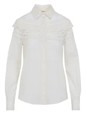 Prada bow-ruffled Shirt | White | FARFETCH RO