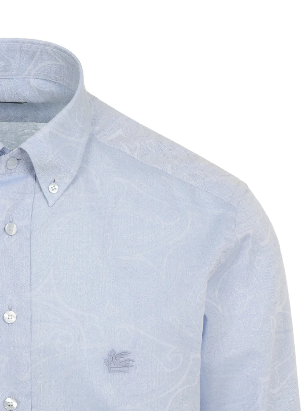 ETRO Overhemd met paisley-print en knopen Blauw