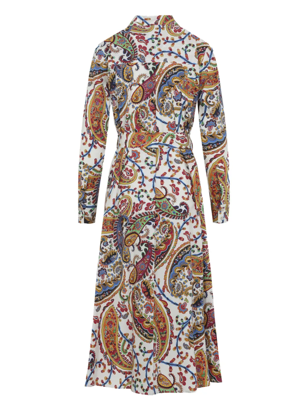 ETRO paisley tie-waist midi dress - Wit