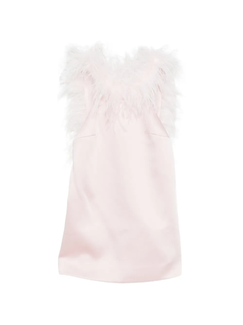Retrofete feather-detail mini dress - Rosa