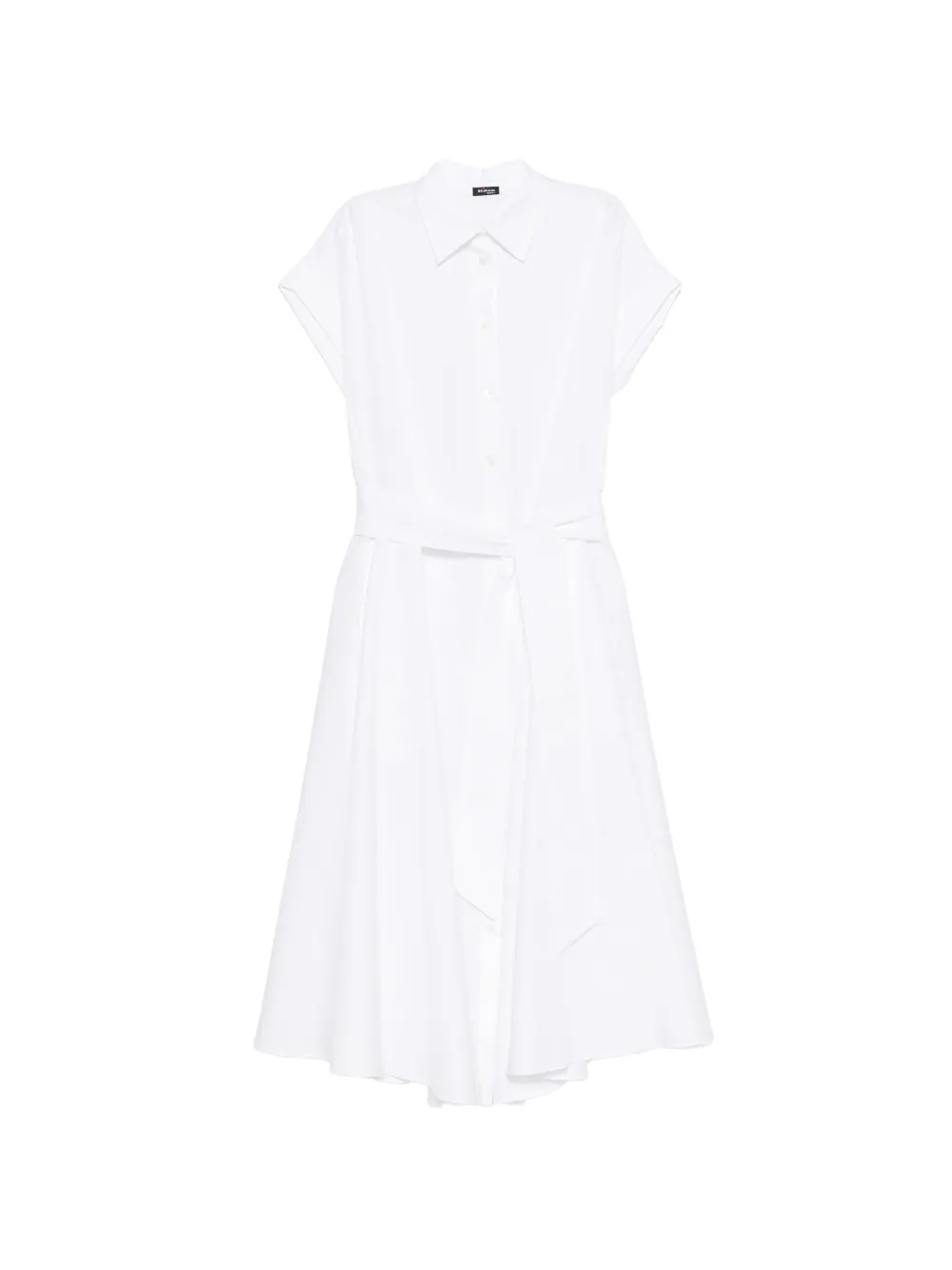 Kiton belted shirt midi dress - Bianco