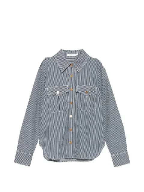 ZIMMERMANN striped pocket denim top