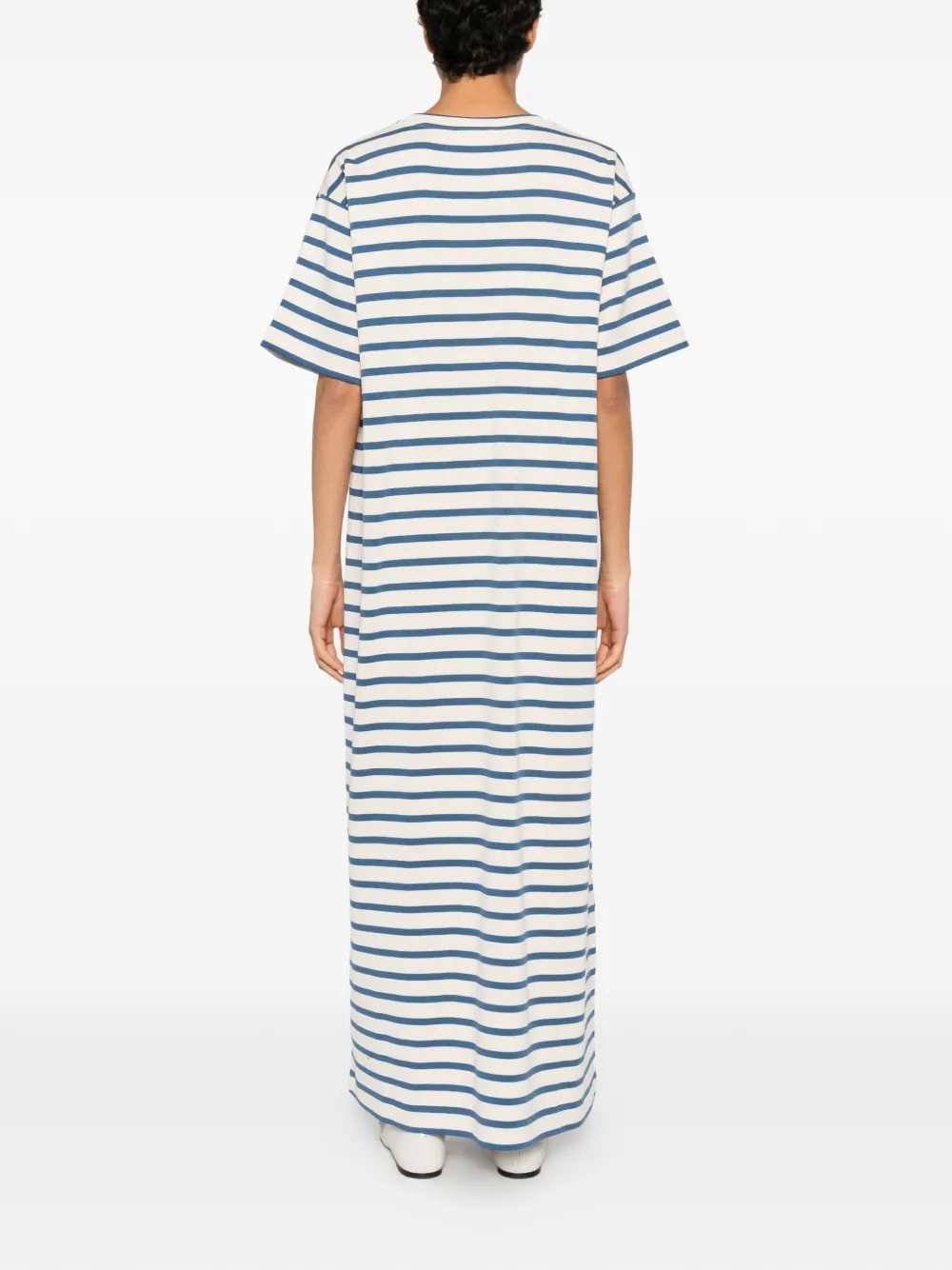 Jil Sander Gestreepte maxi-jurk Beige