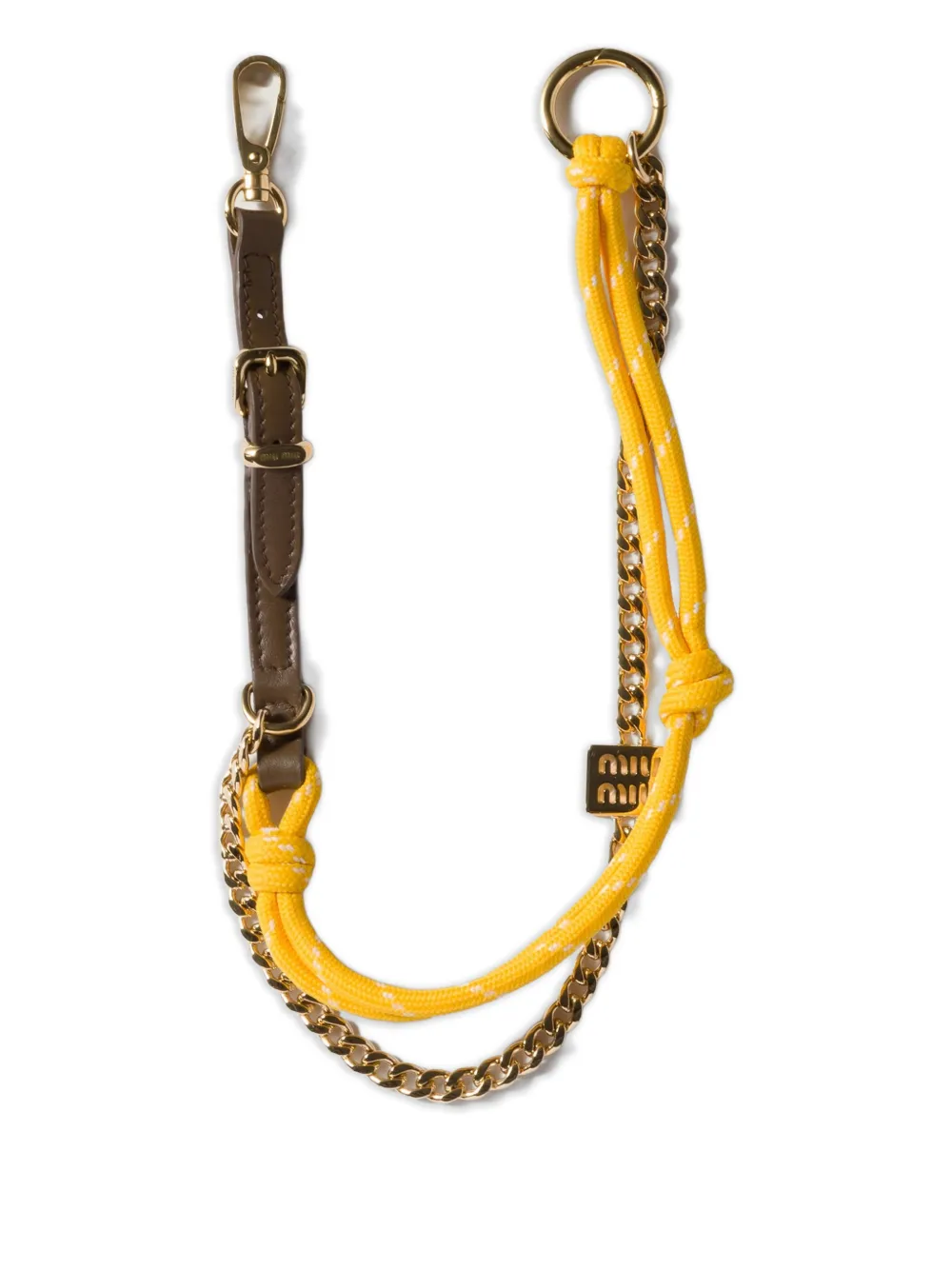 Miu Miu Portachiavi con logo - Giallo