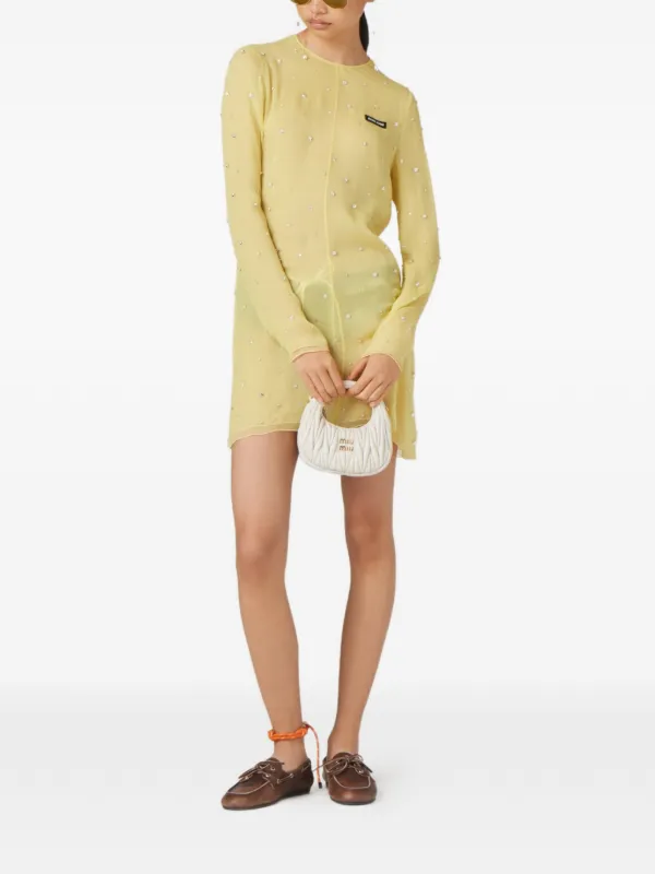 Miu Miu Wander レザーバッグ ミニ | ホワイト | FARFETCH JP