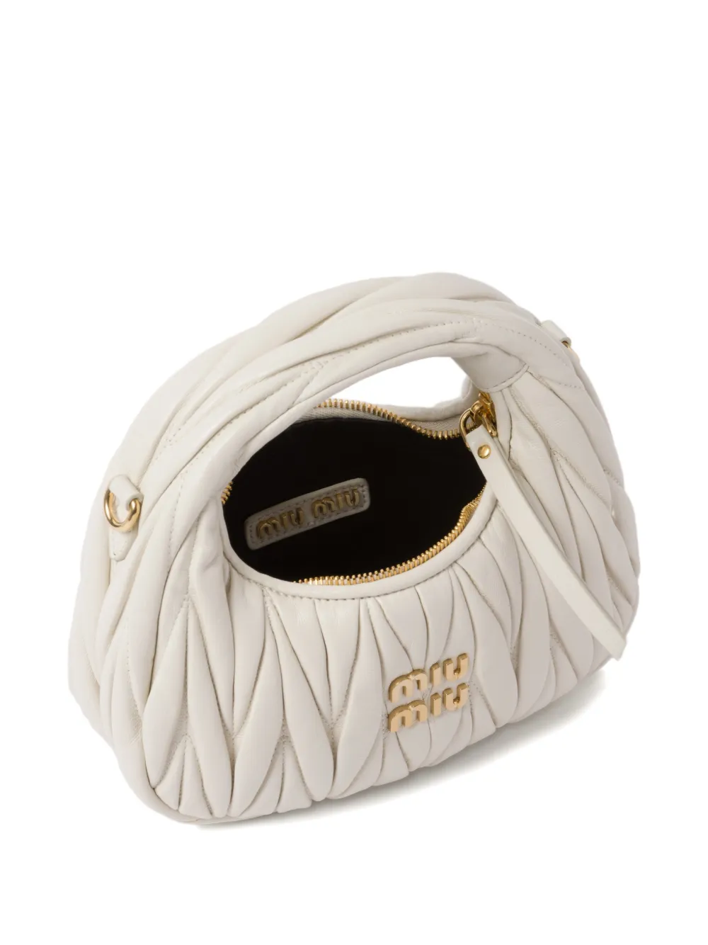 Miu Miu Wander レザーバッグ ミニ | ホワイト | FARFETCH JP