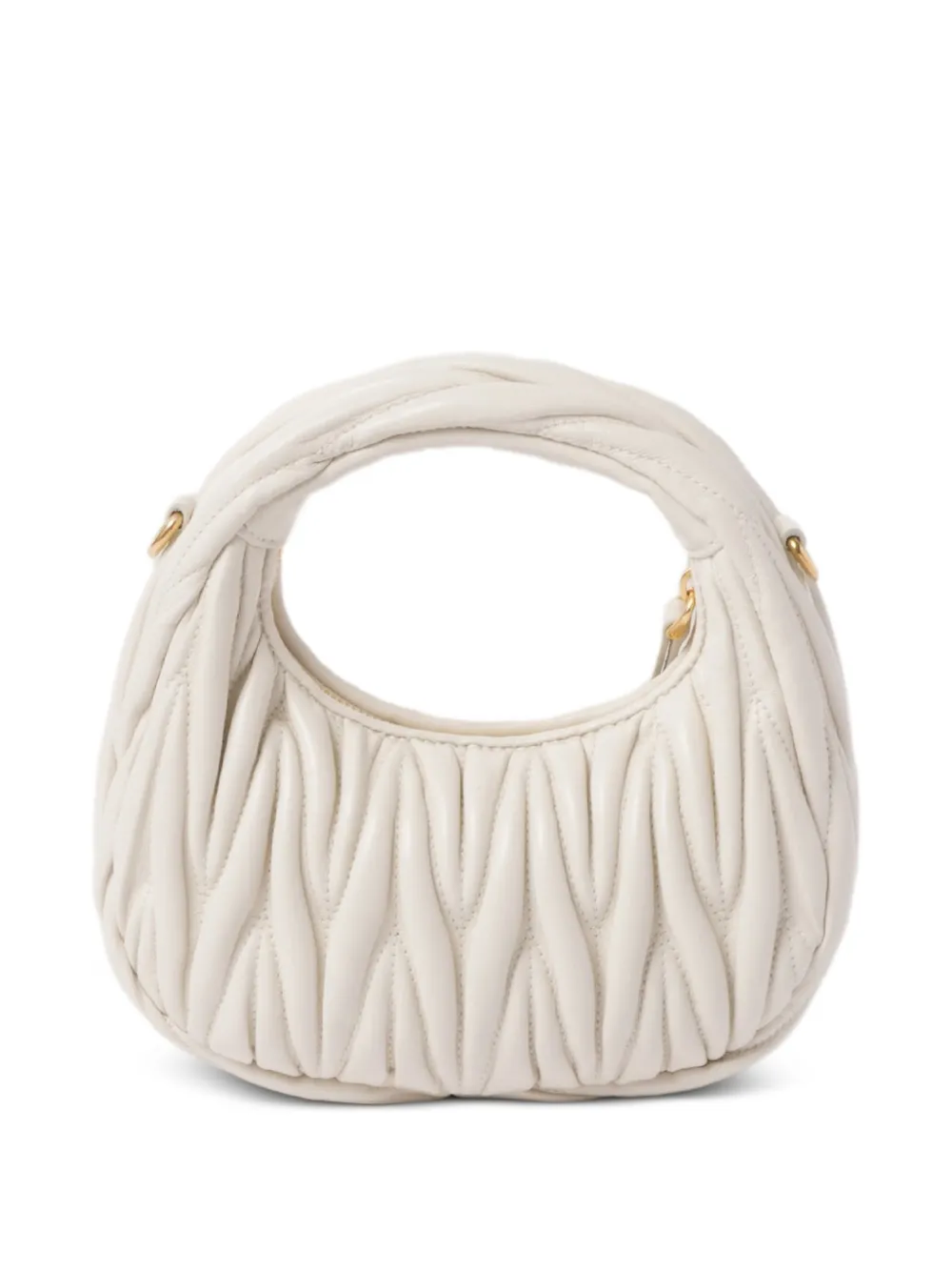 Miu Miu Wander レザーバッグ ミニ | ホワイト | FARFETCH JP