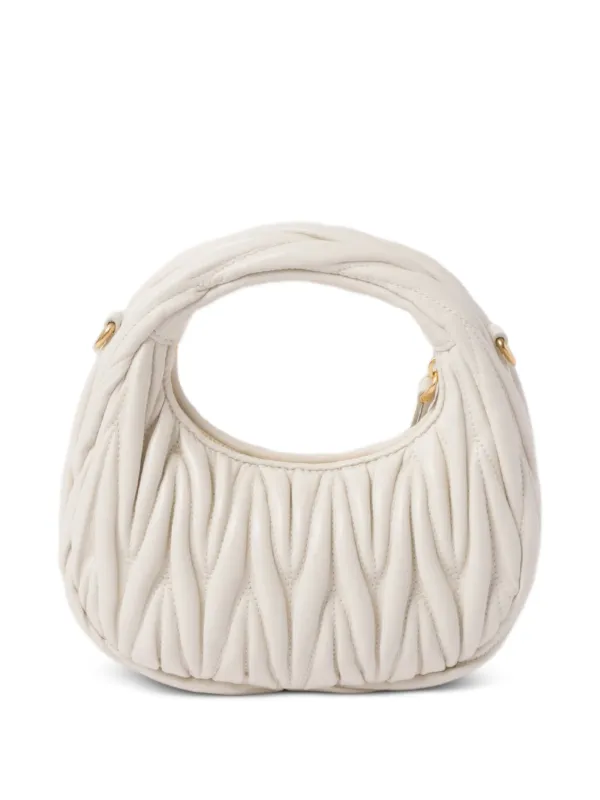 Miu Miu Wander レザーバッグ ミニ | ホワイト | FARFETCH JP