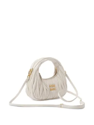 Miu Miu Wander レザーバッグ ミニ | ホワイト | FARFETCH JP
