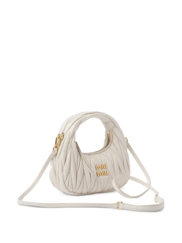 Miu Miu Wander レザーバッグ ミニ | ホワイト | FARFETCH JP