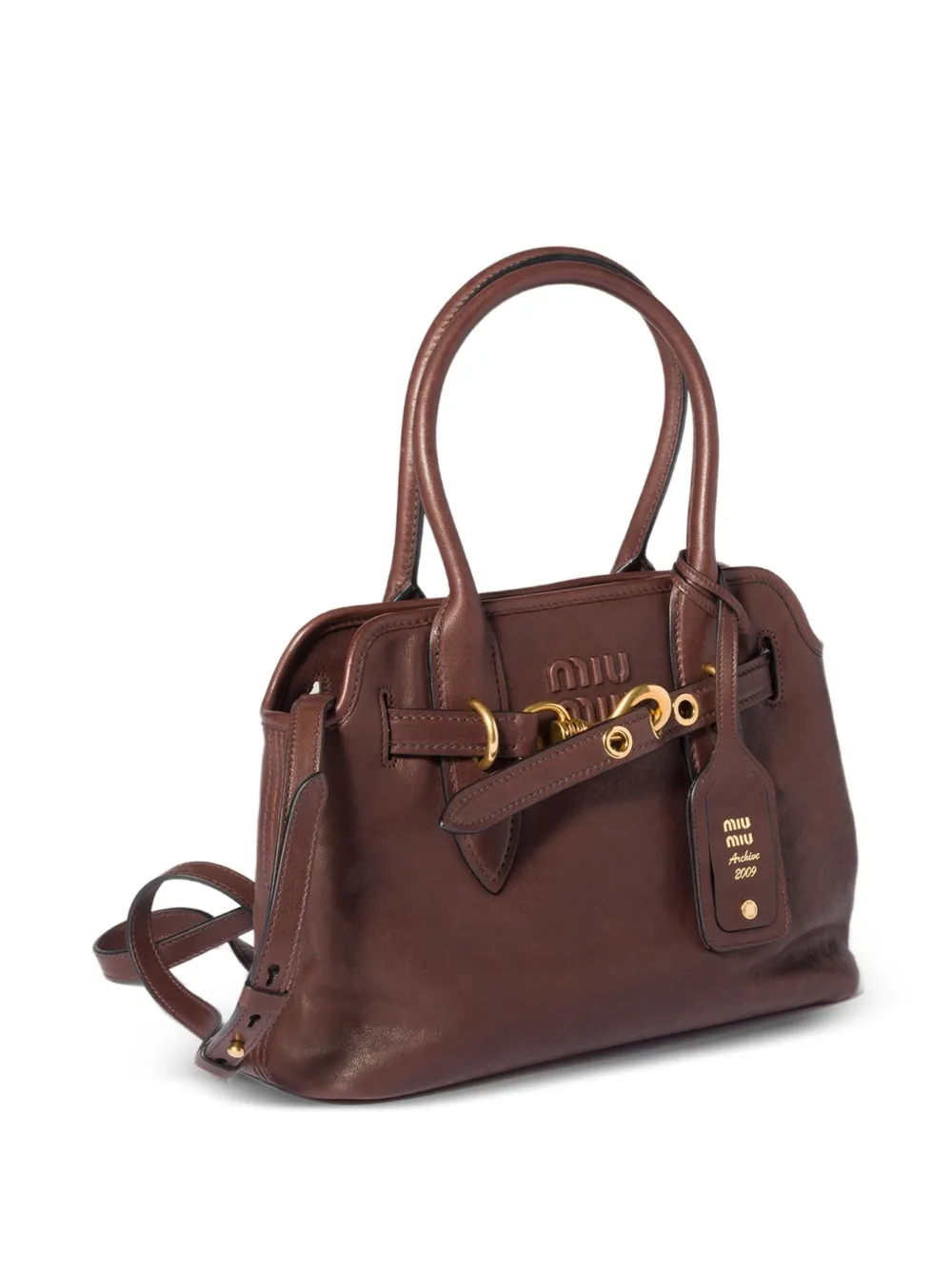 Miu Aventure leren shopper Bruin