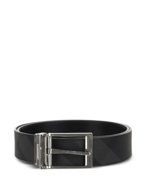 Burberry check-pattern logo-buckle belt