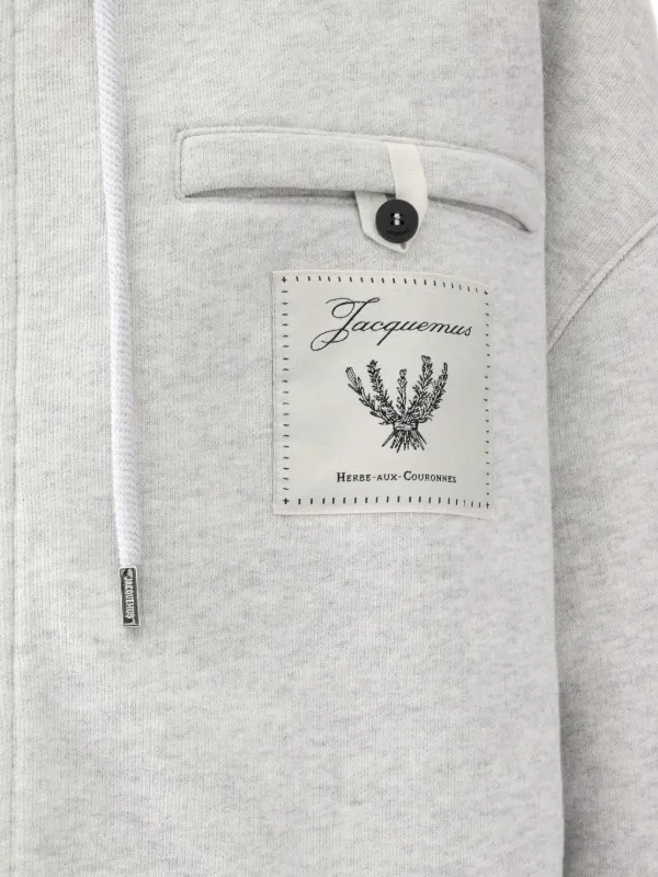 Jacquemus Rosemary Zipped Hoodie | Grey | FARFETCH ZA