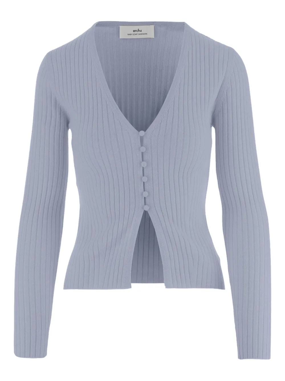 arch4 ribbed V-neck cardigan - Blu