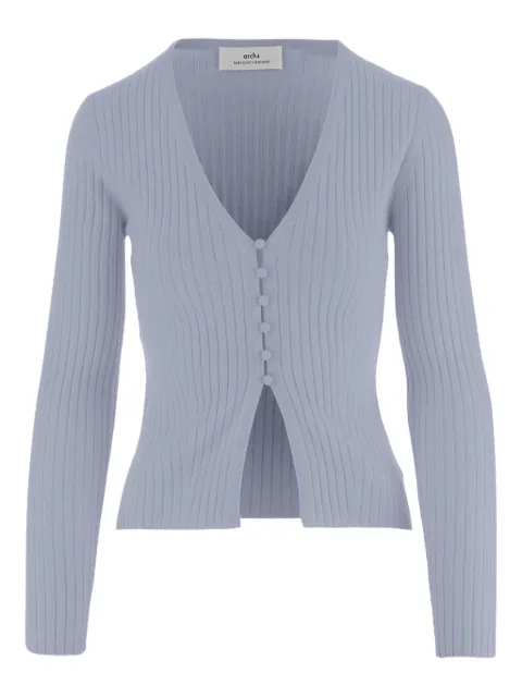 arch4 ribbed V-neck cardigan