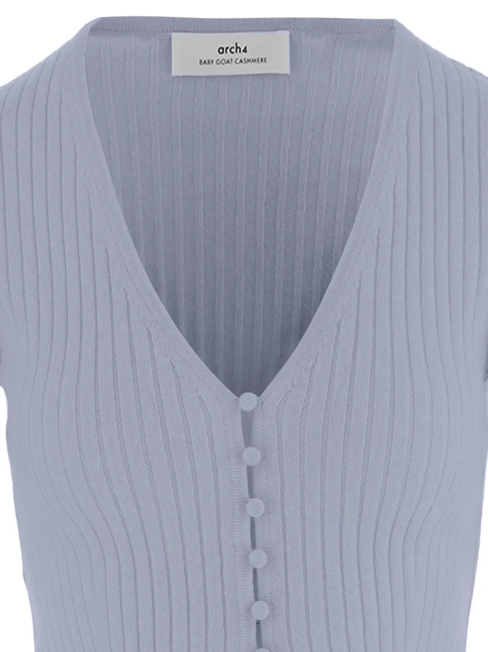  Arch4 Ribbed V-neck Cardigan - Blue 