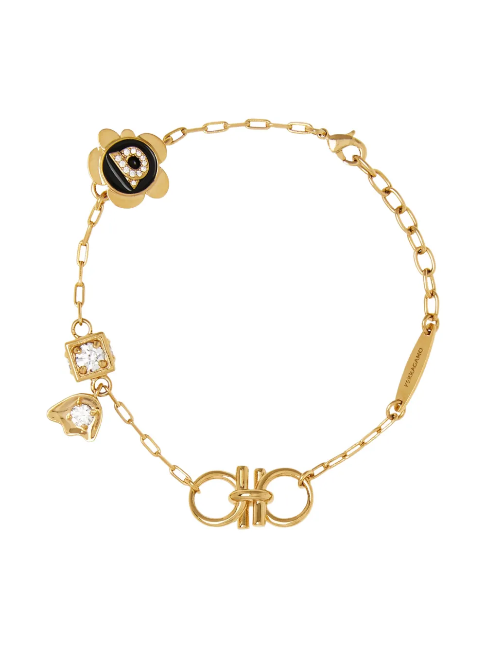 Ferragamo Gancini-charm bracelet - Oro