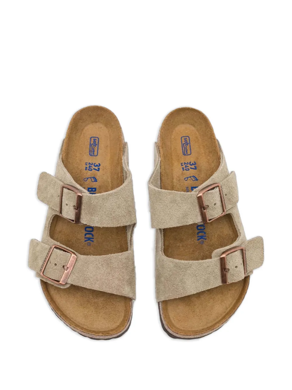 Birkenstock Arizona sandalen met gesp Bruin