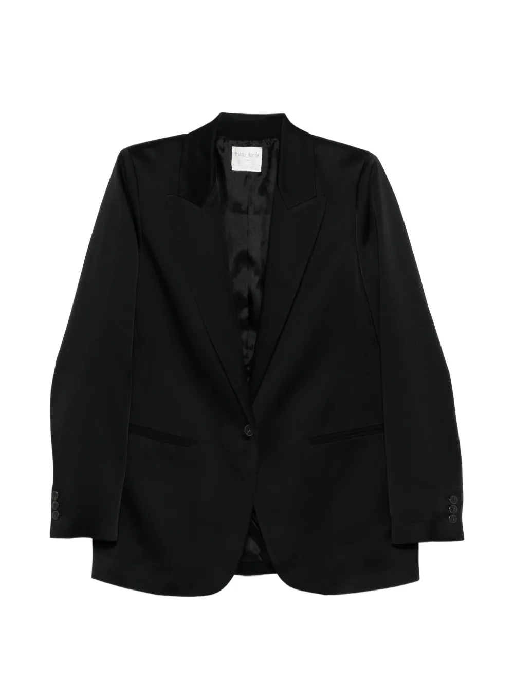 Forte Forte single-breasted notched jacket - Black