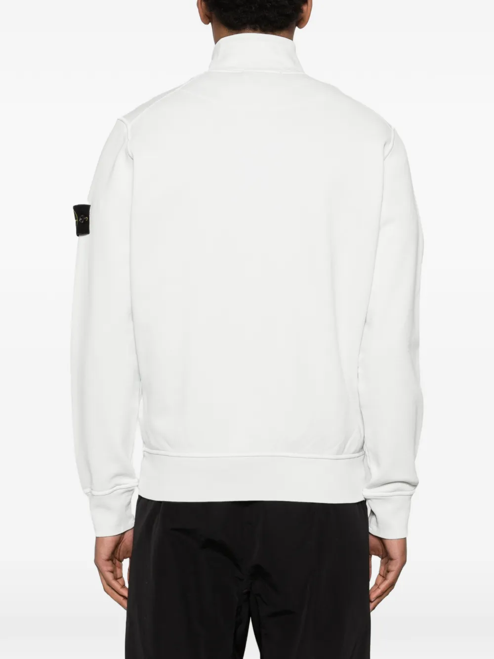Stone Island Sweater met logopatch en rits Blauw
