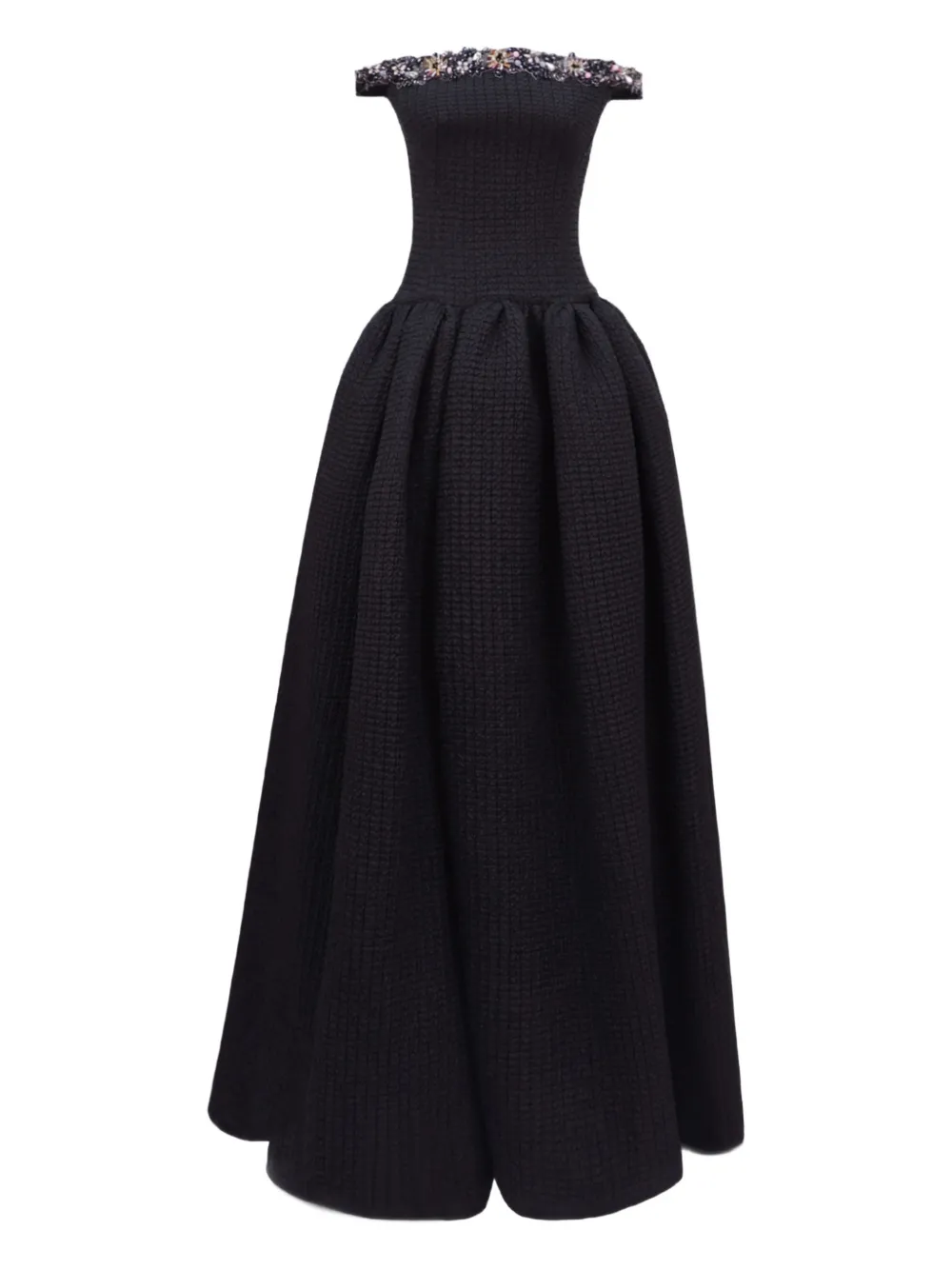 Gemy Maalouf beaded off-shoulder dress - Black