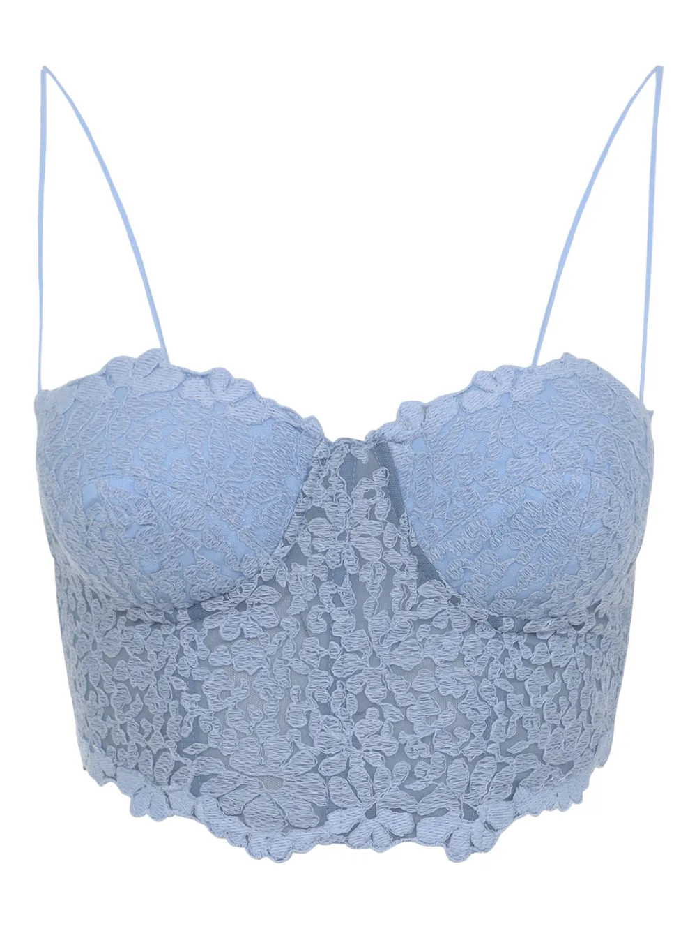 Ermanno Scervino floral-lace sleeveless top - Blu