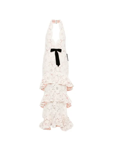 Retrofete Senara lace ruffled maxi dress