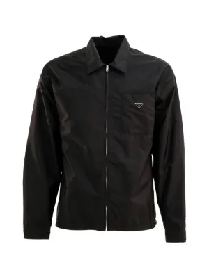 ジャケット・アウター 1998ss prada nylon tailored shirt (41) Prada Re-Nylon Shirt Jacket | Black | FARFETCH NO