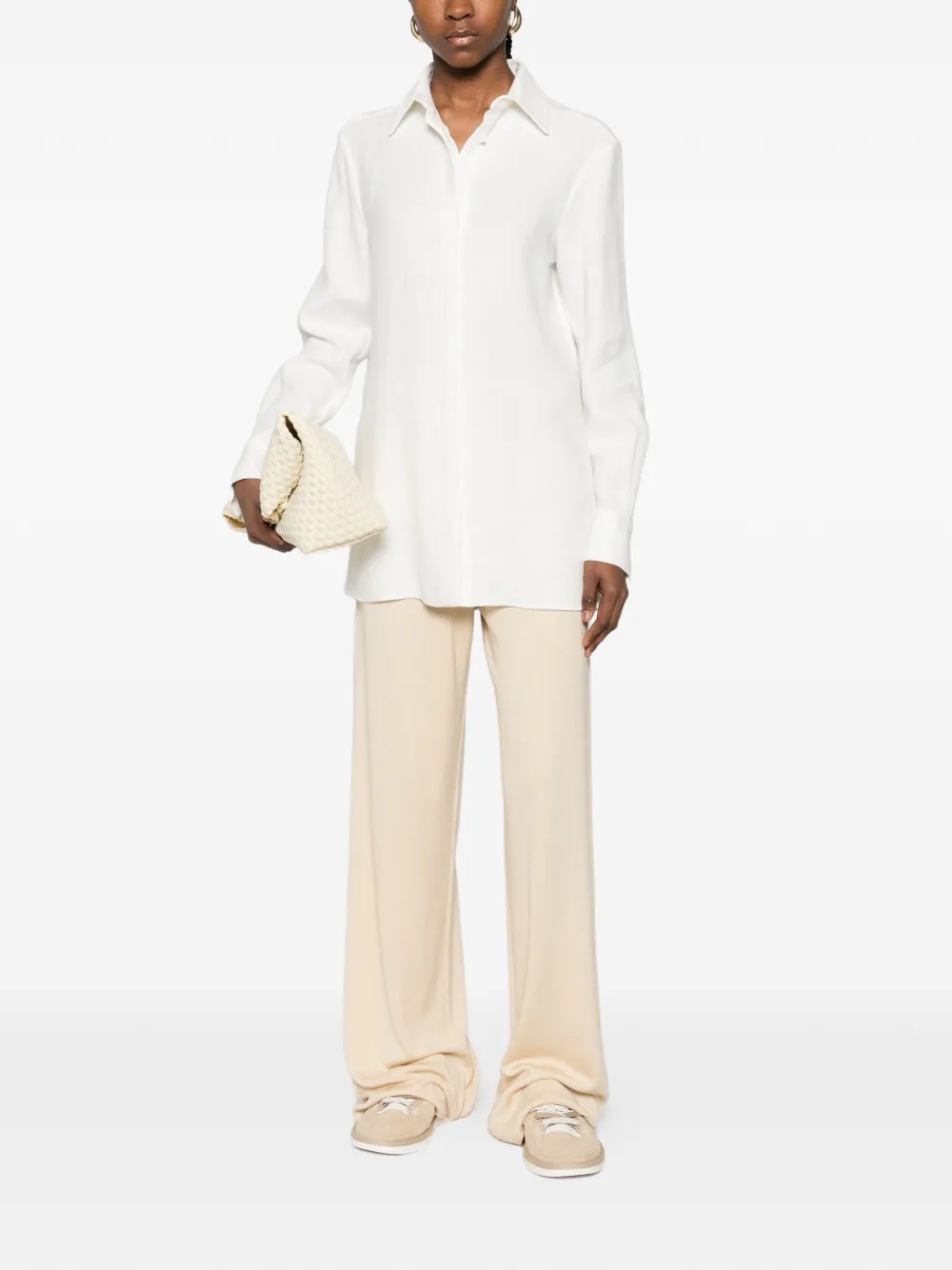  Kiton Collared Shirt - White 